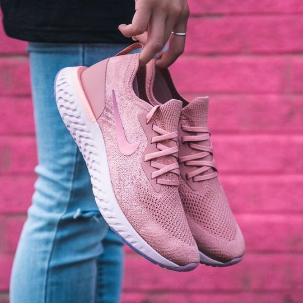 NIKE pink tint Epic React Flyknit